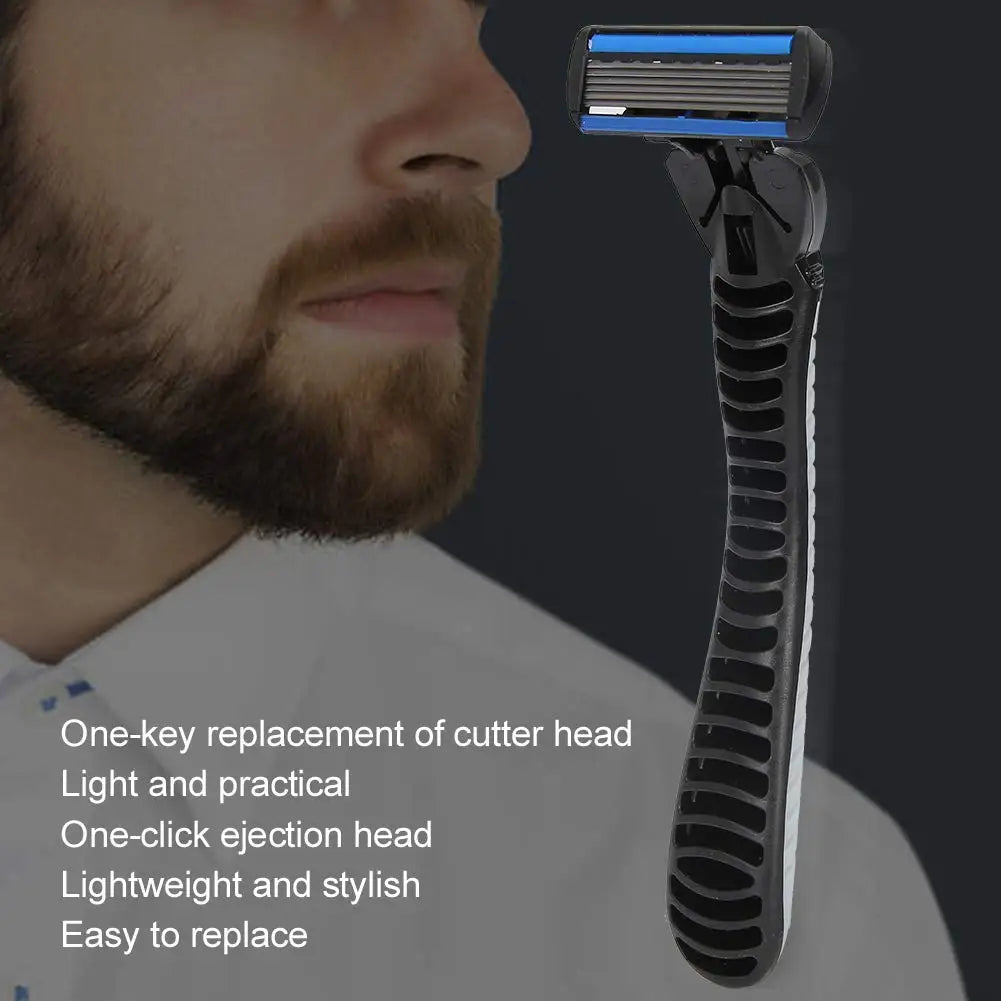 6-Layer Manual Safety Razor | Stainless Steel for Travel & Home