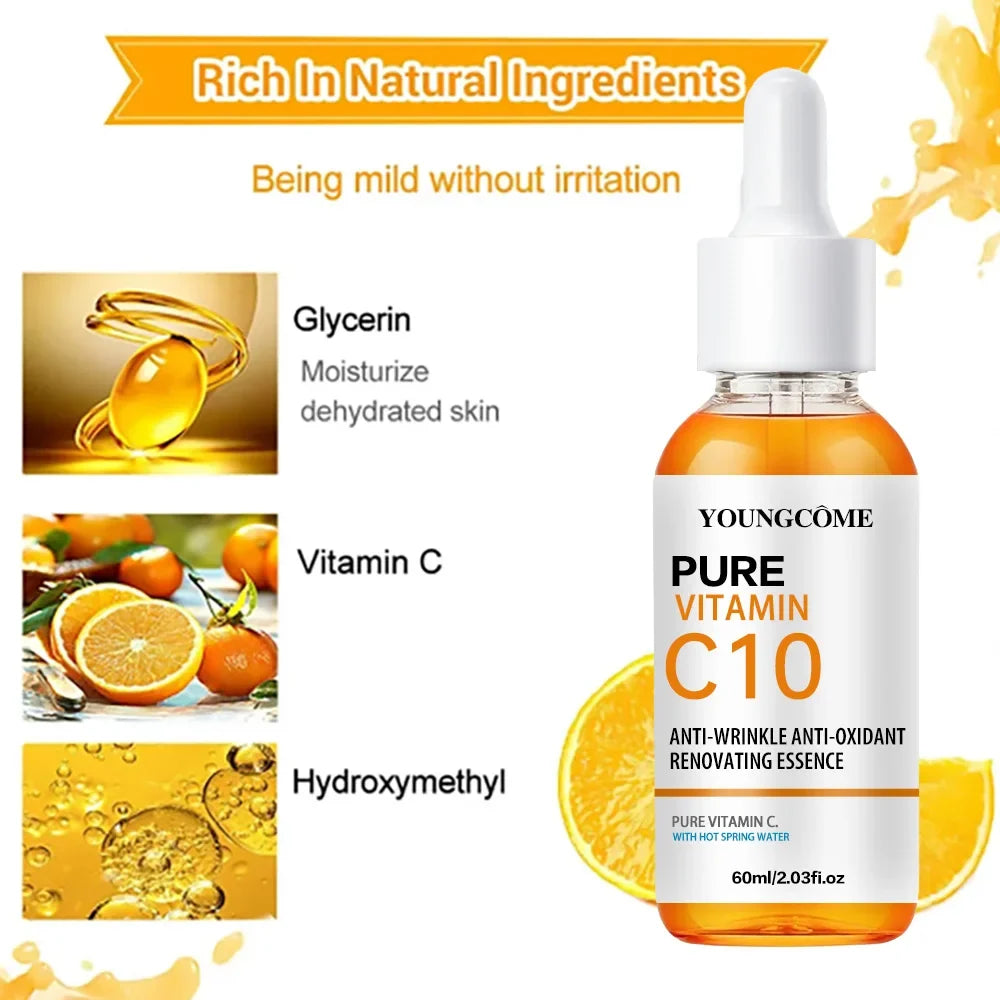 Vitamin C Facial Essence Hyaluronic Acid Dark Skin Brighten Serum