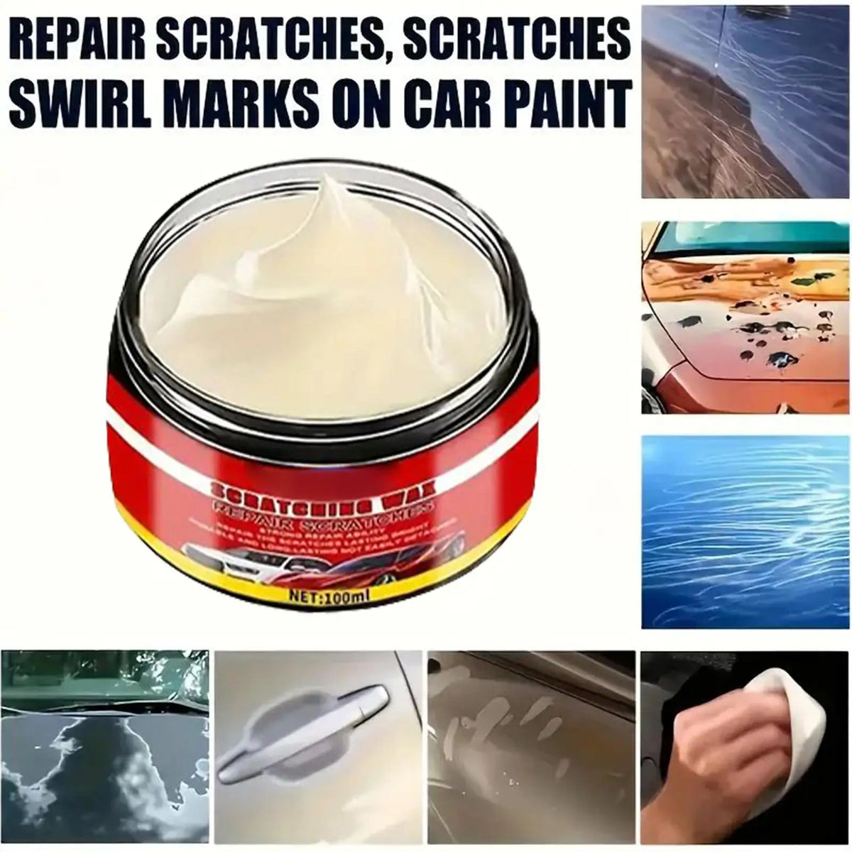 Car Scratch Repair Wax 100ml – Polish & Restore Auto Paint