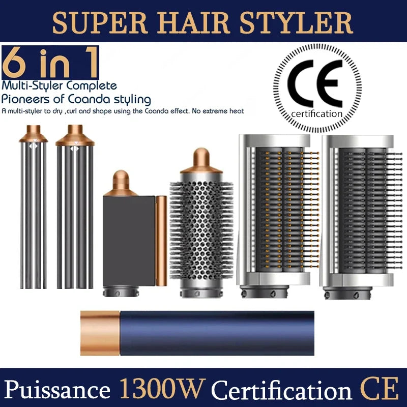 SenCiciMen X9 6-in-1 Hot Air Brush & Auto Curling Iron Styler