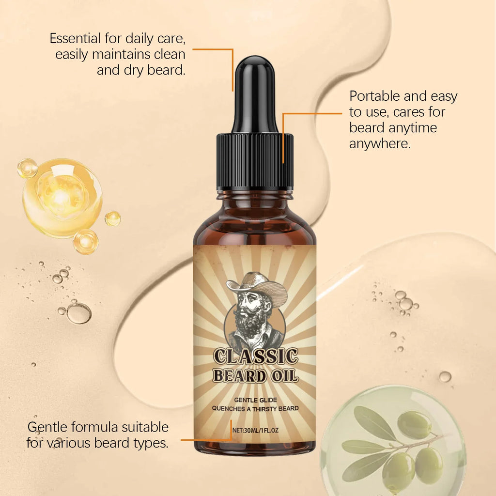 Men's Beard Oil – Argan & Mineral Oil Daily Moisturizer 30ml