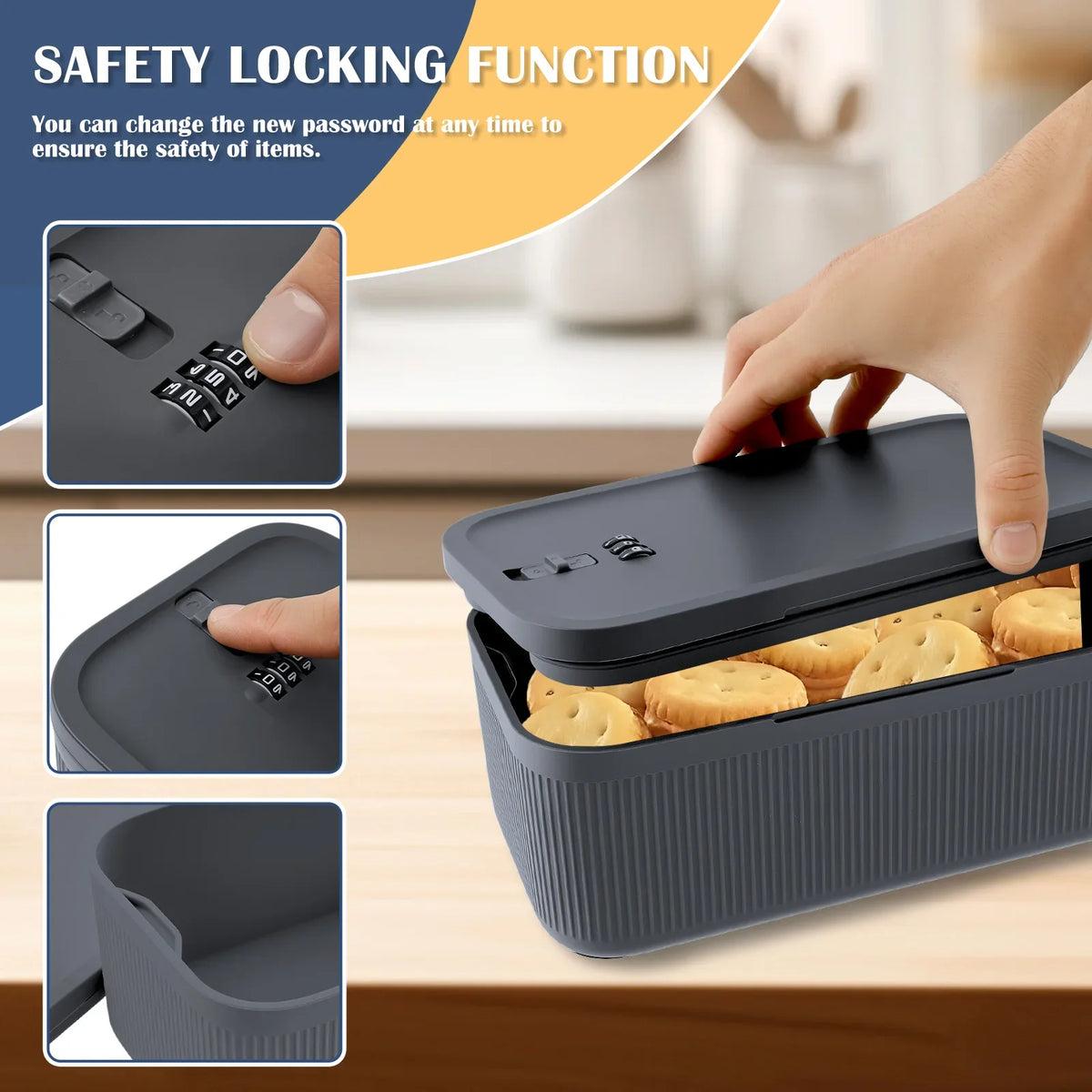 Lockable Storage Box Versatile Safe Small Portable Food Refrigerator