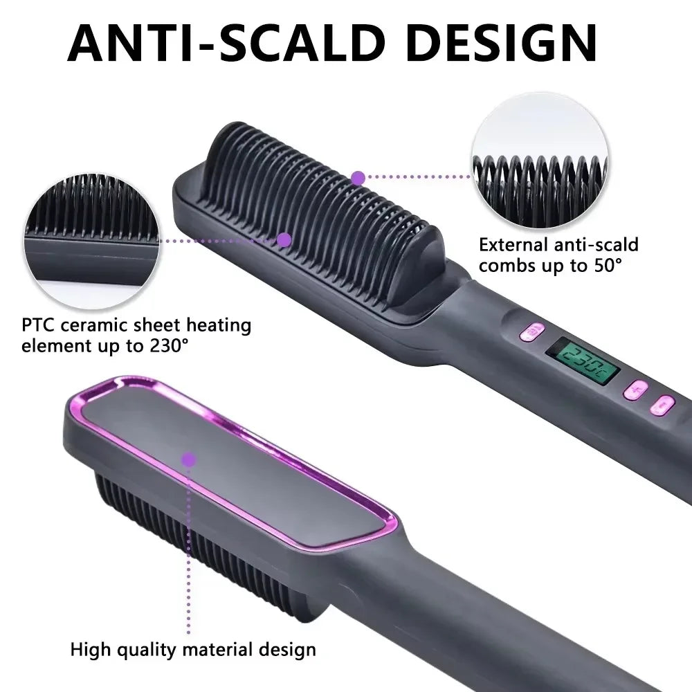 URGGU Electric Hot Comb – Hair Straightener & Styler Tool