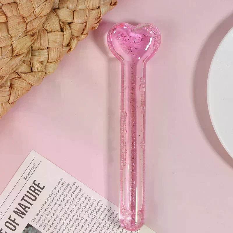 Heart Shape Ice Globes Women Facials Cooling Beauty Balls Face Roller