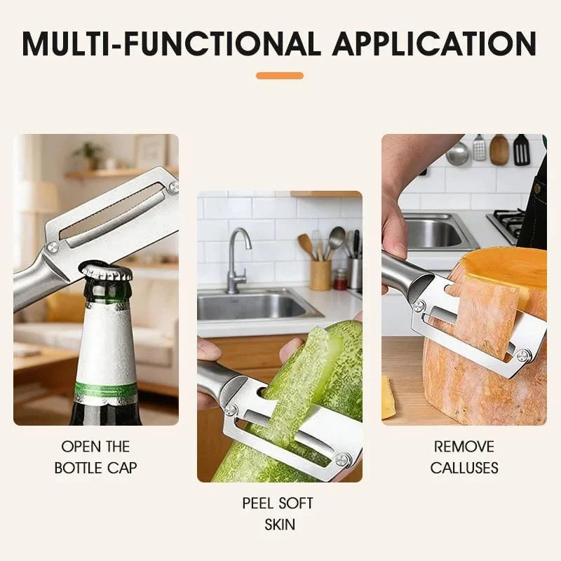 Stainless Steel Peeler Oak Handle – Fruit, Veg & Fish Scaler