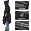 3-in-1 Waterproof Rain Poncho Hooded Outdoor Raincoat