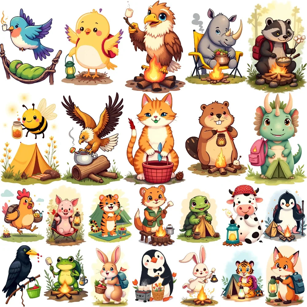 28pcs Waterproof Temporary Tattoo Stickers – Animals & Lanterns
