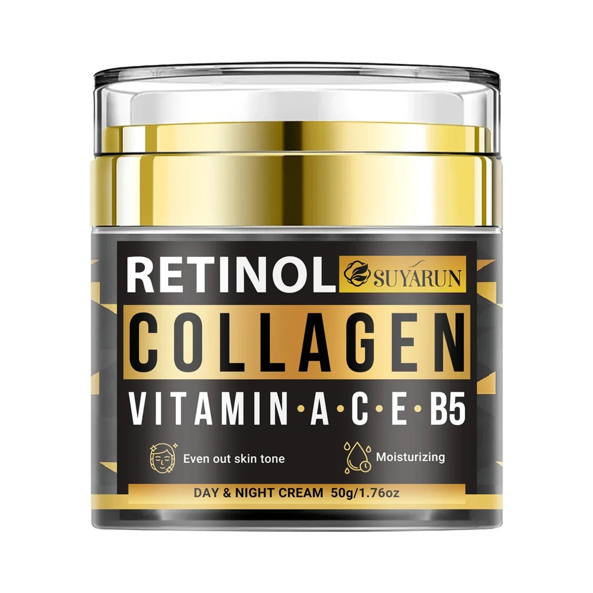 SUYARUN Collagen Retinol Face Cream – Vitamin C&E Moisturizer