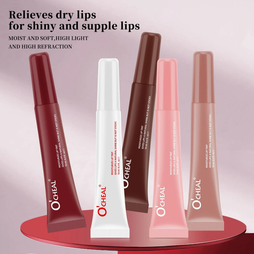 O'Cheal 5-Color Glass Gel Lip Gloss – Hydrating & Long-Lasting