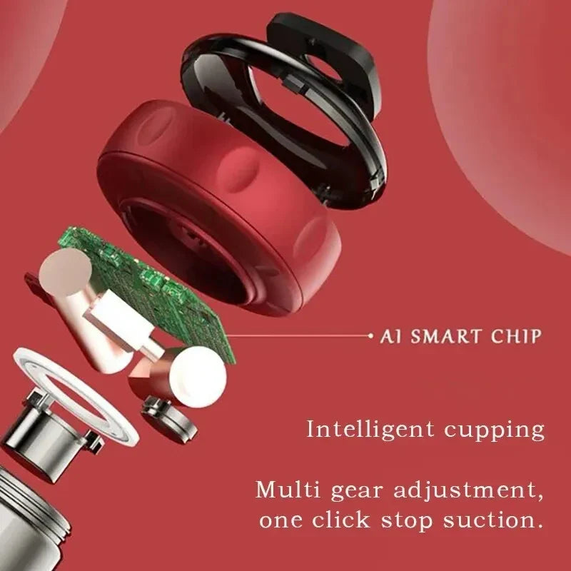 Corded Cupping Massage Device Heating Back Neck Arm Scraping