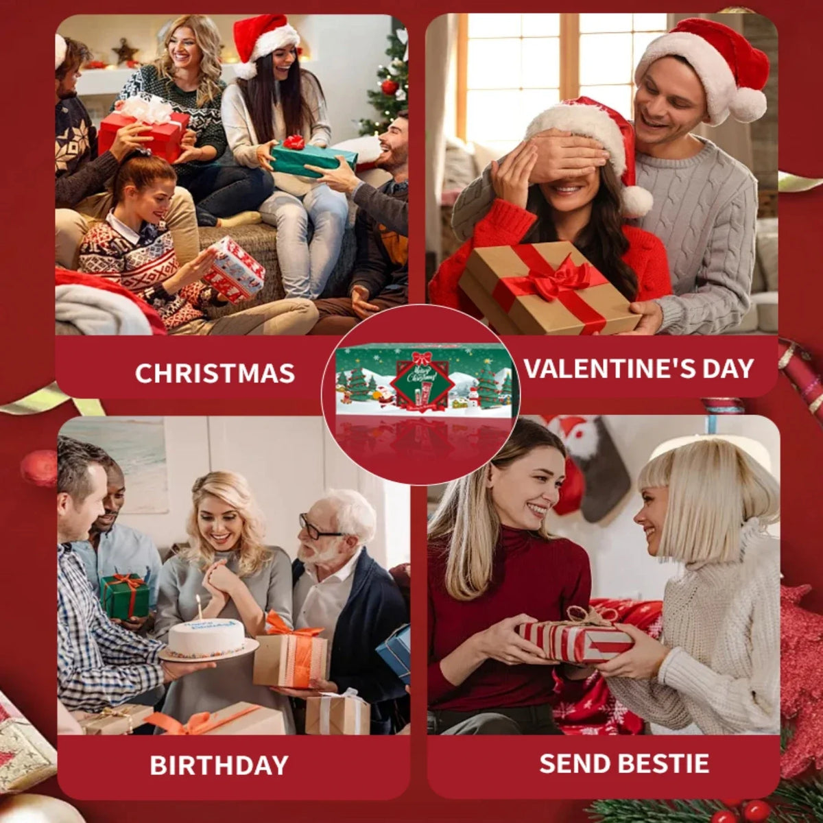120PCS Christmas Gift Set – Lip Balm, Hand Cream & Gift Bags