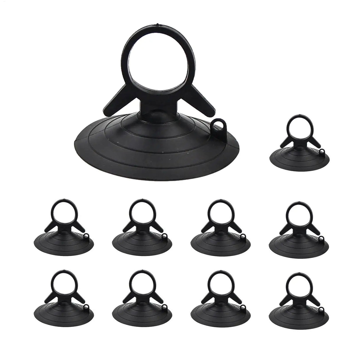 PVC Suction Cup Hooks 10-Pack – Car, Glass & Bathroom