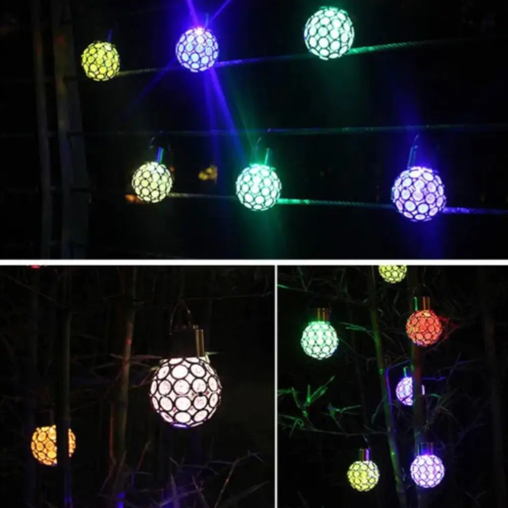 Solar Crystal Ball Hanging Light | Multicolor LED Motion Sensor