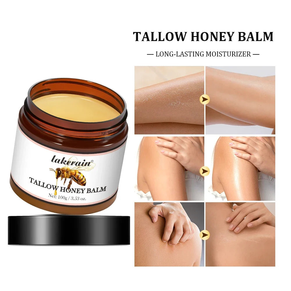 Honey Tallow Balm – Whipped Beef Tallow Cream Face & Body