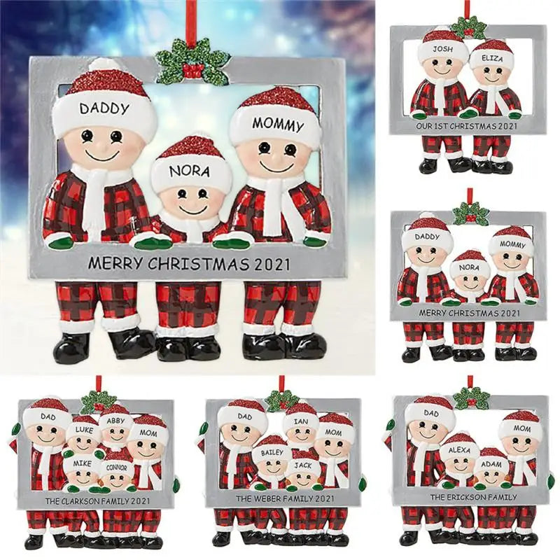 Reindeer Family Christmas Tree Ornament Pendant | 2–6 People