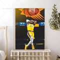 Basketball Star Wall Poster – Self-Adhesive Waterproof Sticker
