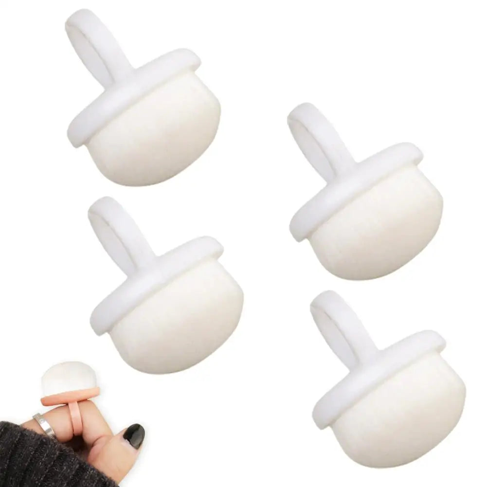 4-Pack Ring Nail Dust Brushes – Soft Manicure Cleaning Set