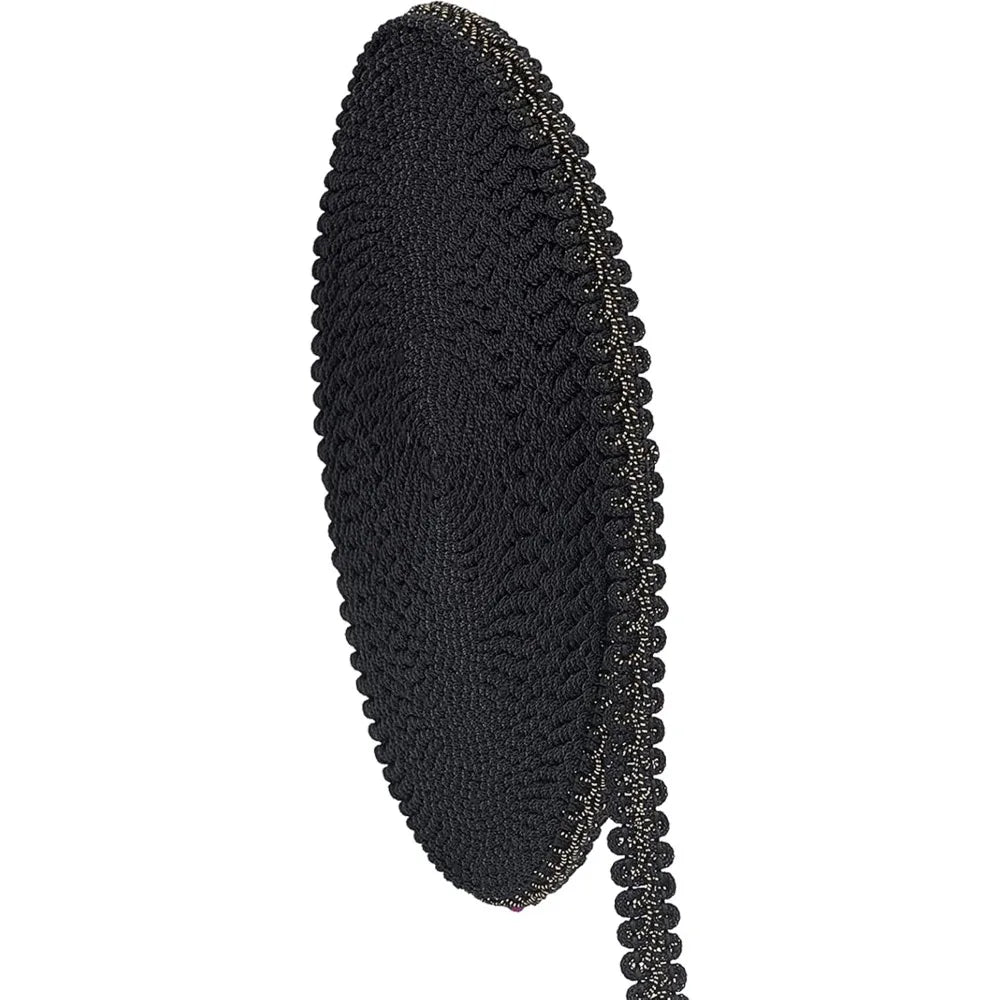 Metallic Black Herringbone Ribbon 12mm 15 Yards | DIY Crafts