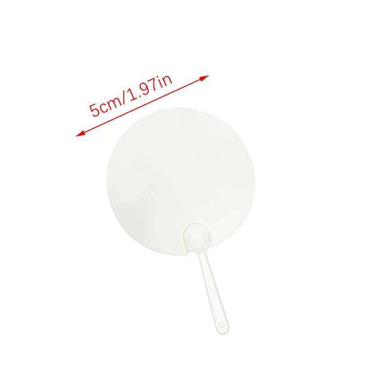 50 Mini Blank Transparent Fans – DIY Art & Party Favours