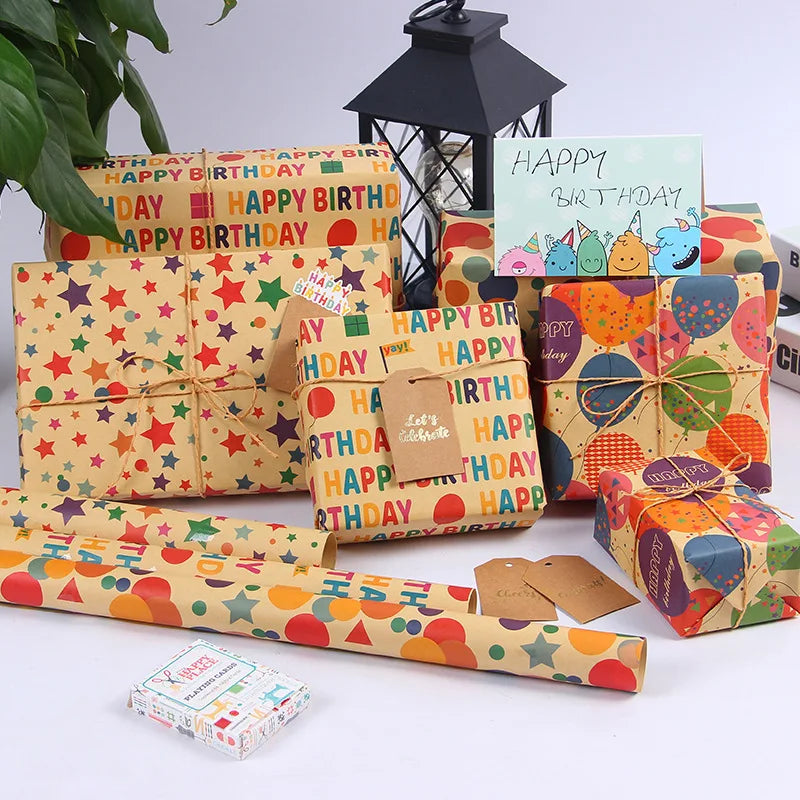 50x70cm Colorful Balloon Birthday Wrapping Paper Valentine's Day
