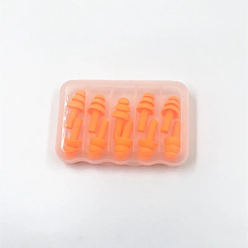 Soft Silicone Swimming Earplugs – 5 Pairs, Waterproof