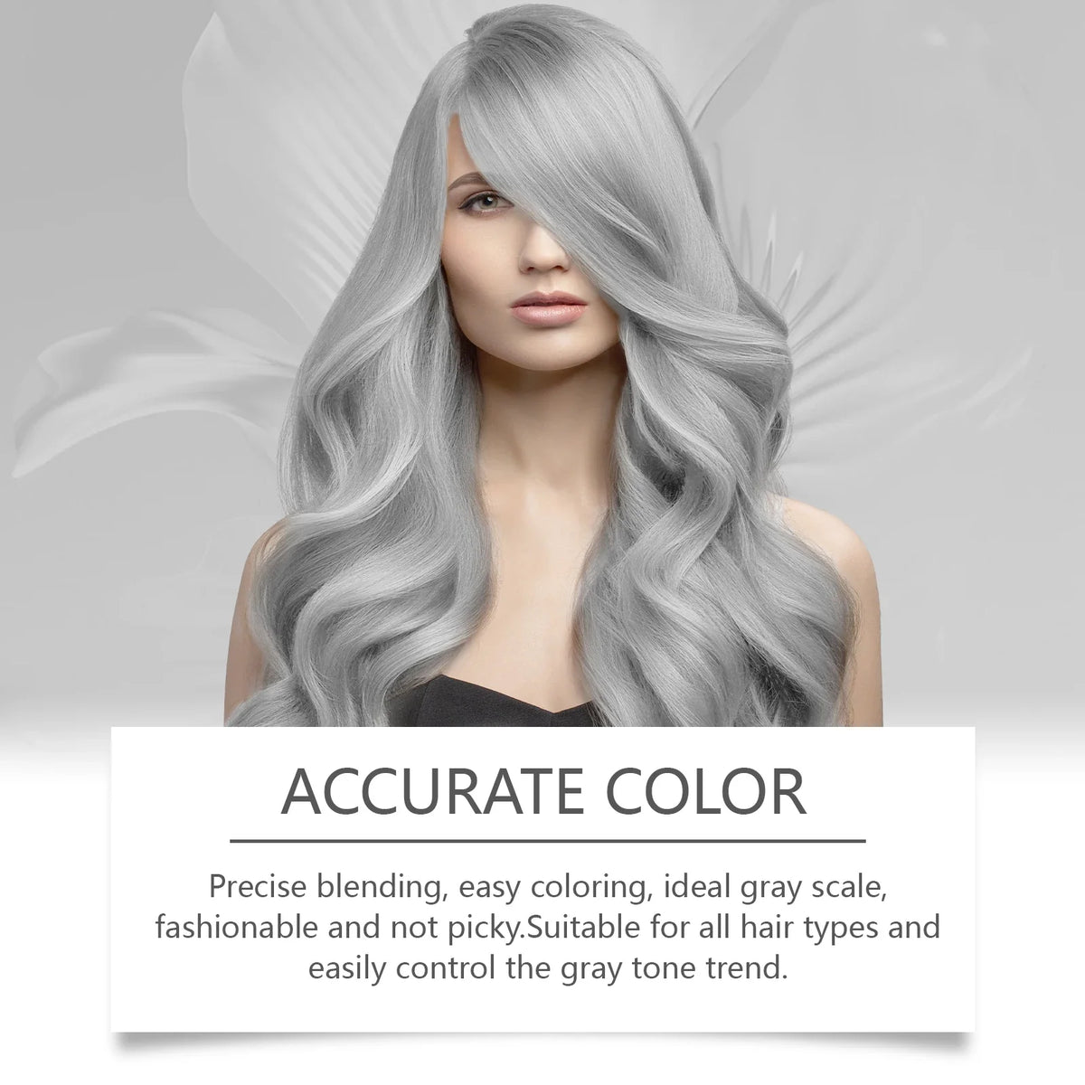 HOEGOA Silver Gray Hair Dye Cream – Unisex 100g