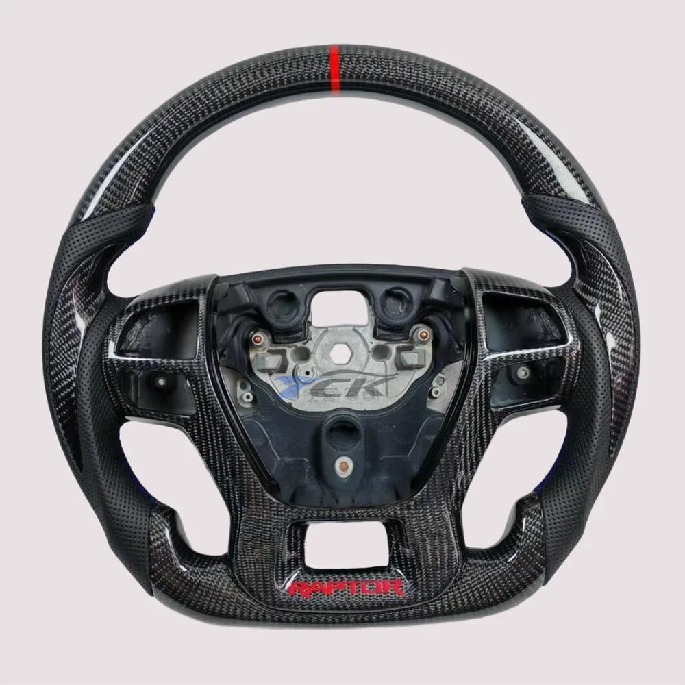 Carbon Fiber Leather Steering Wheel – Ford Ranger Raptor 2022–2024