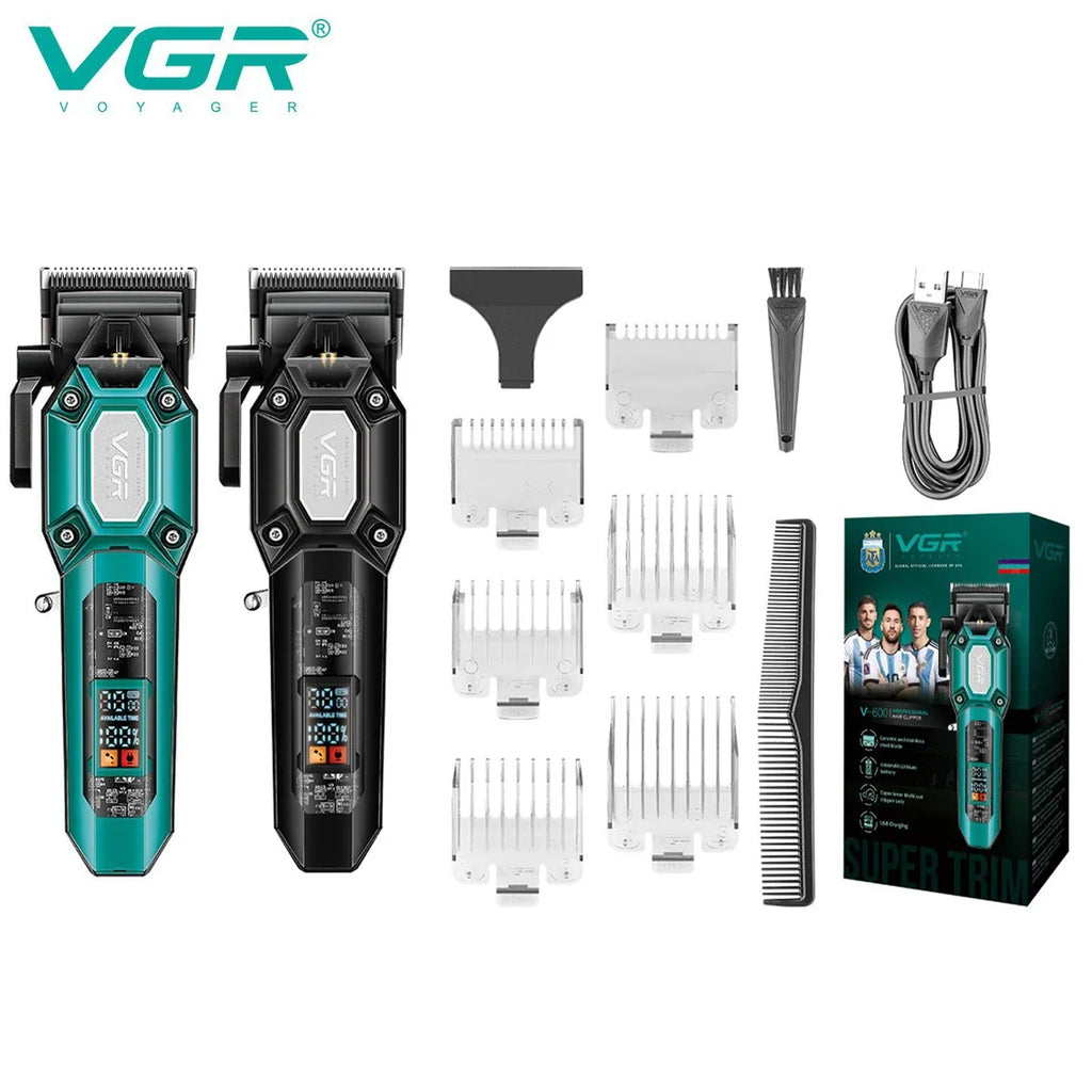 VGR V-600 Electric Hair Clipper Set | LED Display, 200-Min Battery