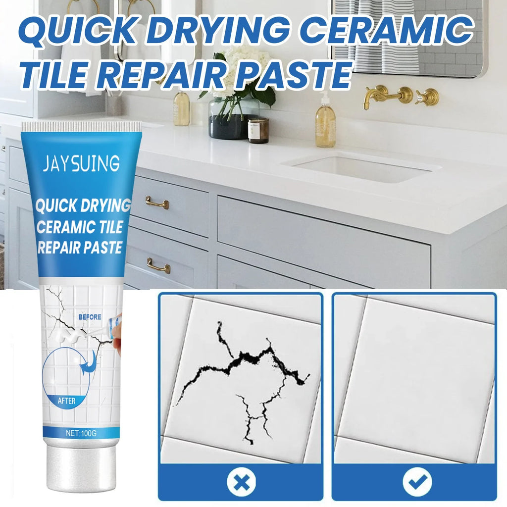100g Tile Repair Paste – Waterproof, Fast-Drying + Scraper & Sandpaper