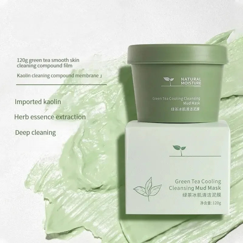 Green Tea Ice Mud Face Mask – Cleansing & Oil Control 120g