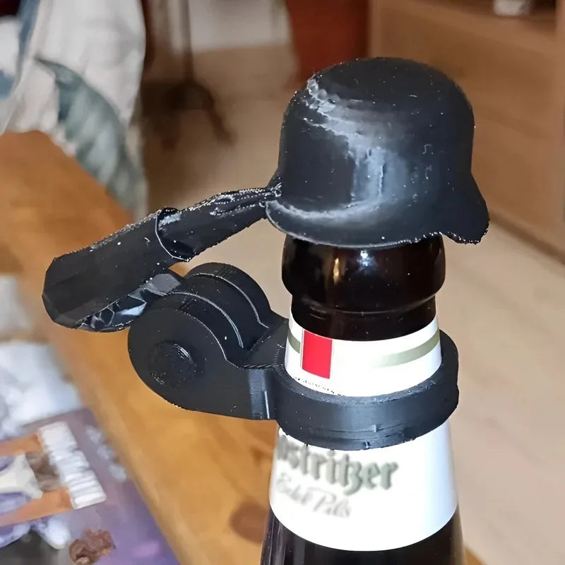 Soldier Helmet Beer Bottle Cap – Funny Silicone Bottle Topper