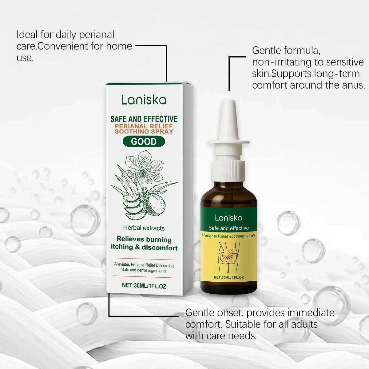 Laniska Perianal Care Spray – Moisturizing & Soothing 30ml