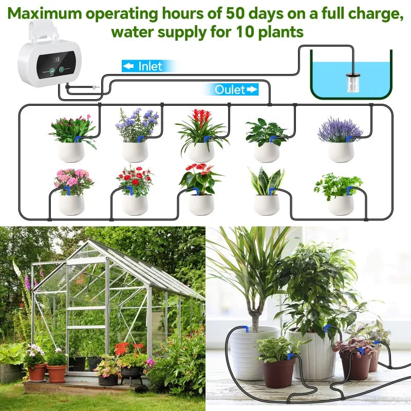 Indoor Automatic Drip Irrigation System – 10 Drip Tips & Timer