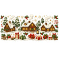 Christmas UV DTF Transfer Sticker | Snowy Cabin Cup Wrap Decal