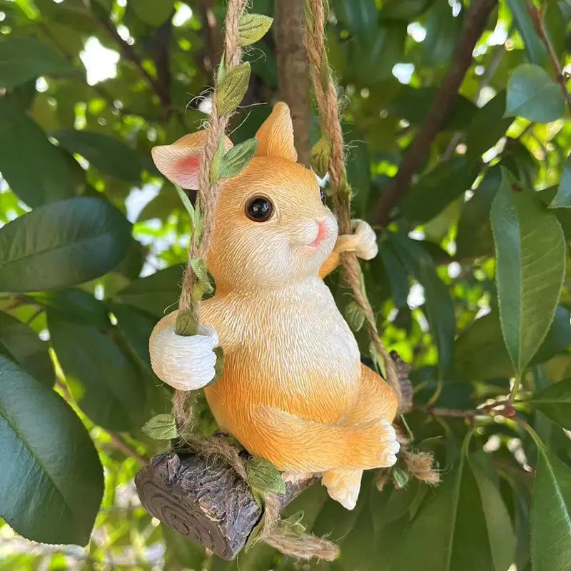 Cute Rabbit Swing Courtyard Balcony Flower Garden Outdoor Homestay