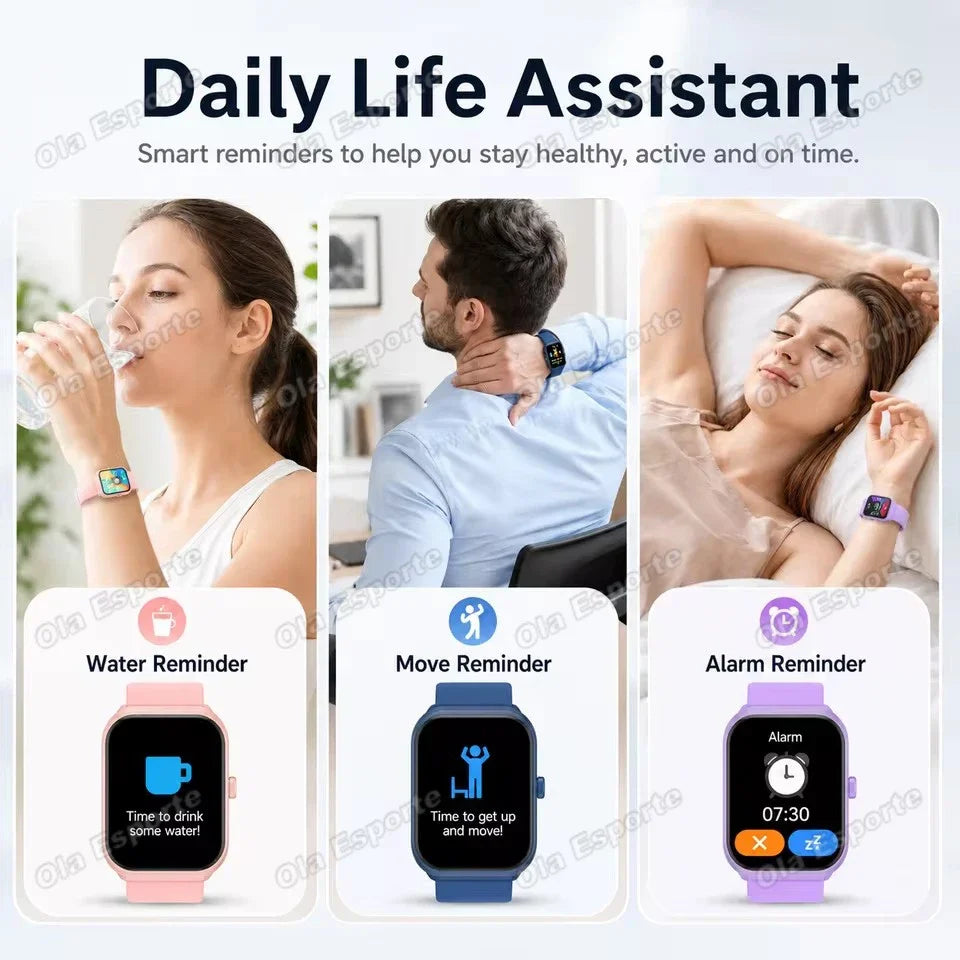 Men's Smart Watch Women's HD Full Touch Screen Sports Fitness