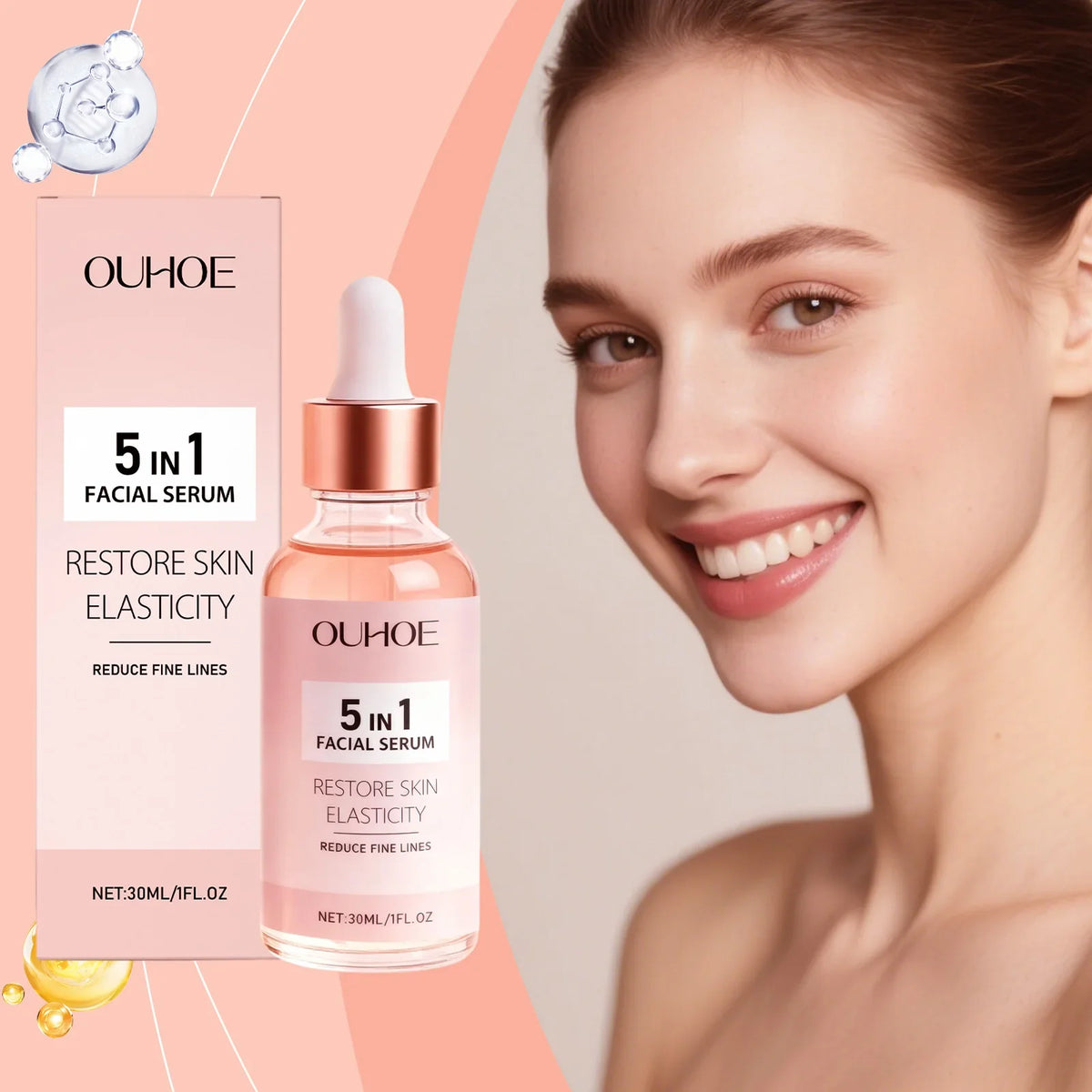 Antioxidant 5-in-1 Facial Serum – Brighten, Tighten & Moisturize