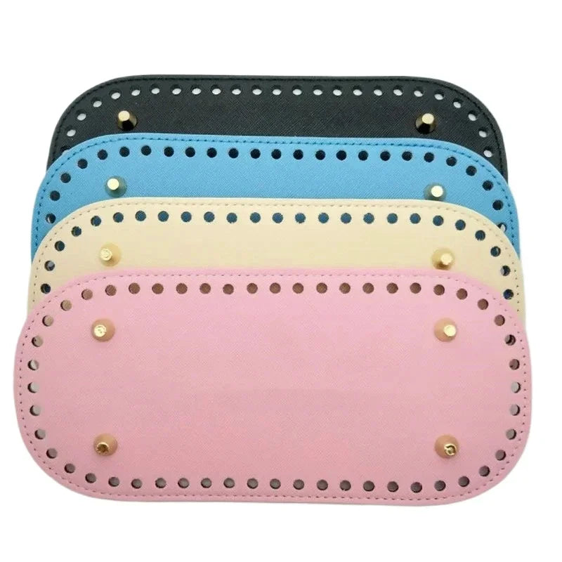 PU Leather Bag Base 22x10cm | Crochet & Knitted Bag Bottom
