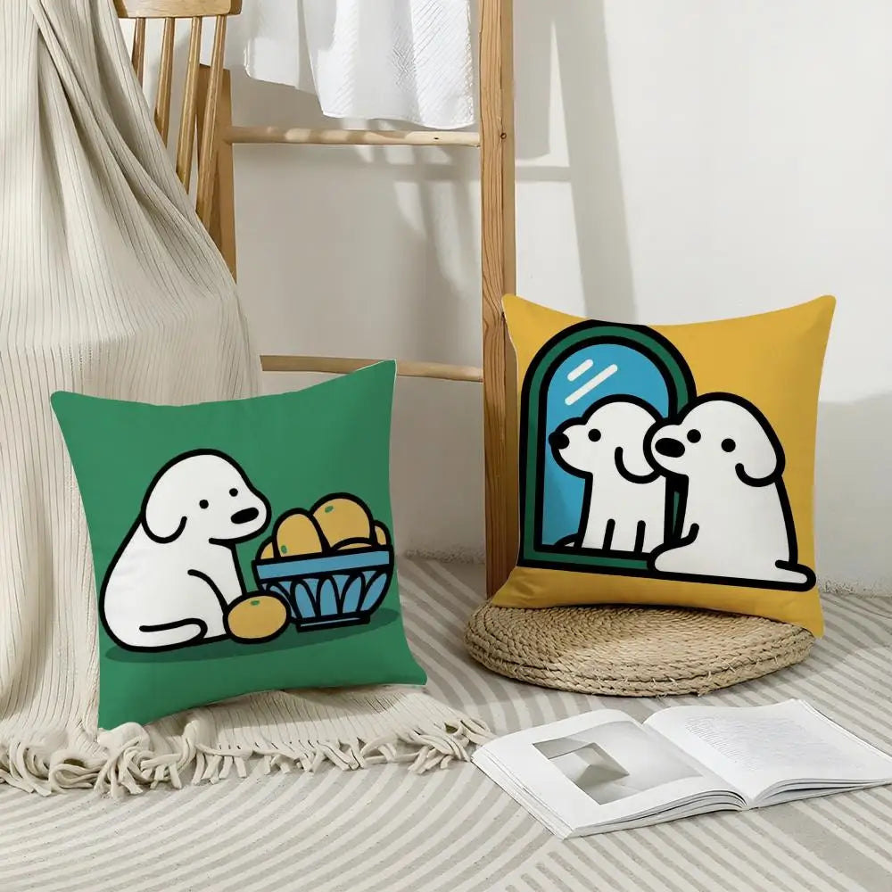 Linen Cotton Cushion Cover Animal Print | Hidden Zipper Pillowcase