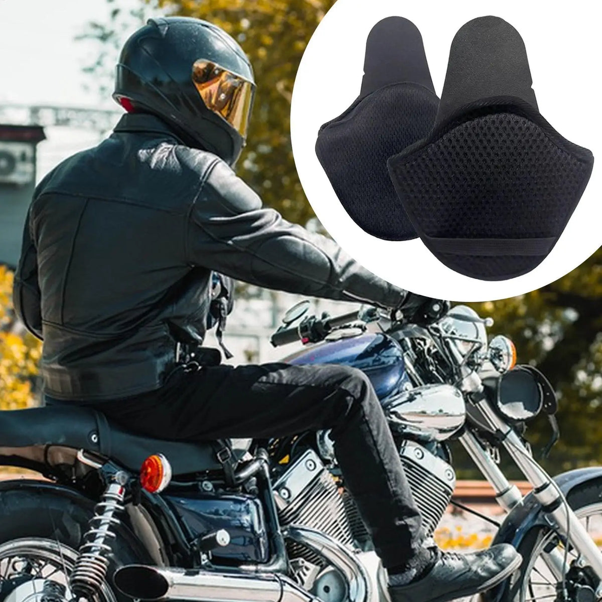 Motorcycle Helmet Earmuffs – Detachable Winter Ear Warmers