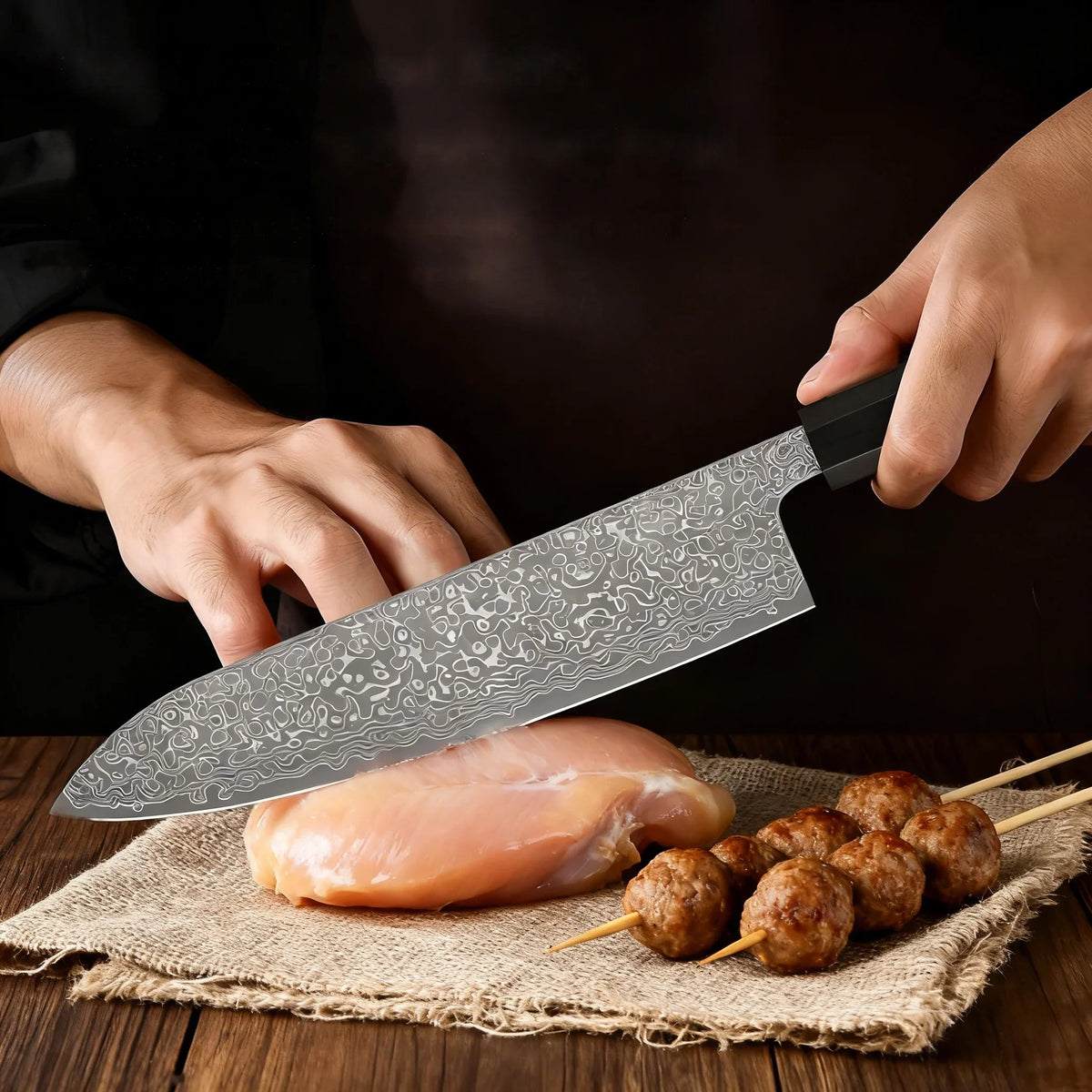 67-Layer Damascus Steel Chef Knife Set – 1/2/3 Piece