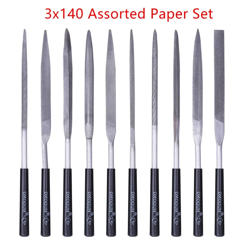 10-Piece Metal Needle File Set – Steel Rasp Hand Filing Kit