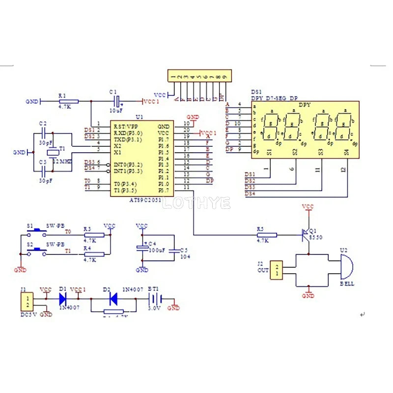 DIY 4-Digit LED Electronic Clock Soldering Kit | DC 3.7V–5.5V