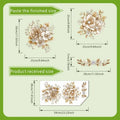 Gold Pearl Floral Toilet Sticker – Waterproof Bathroom Decal
