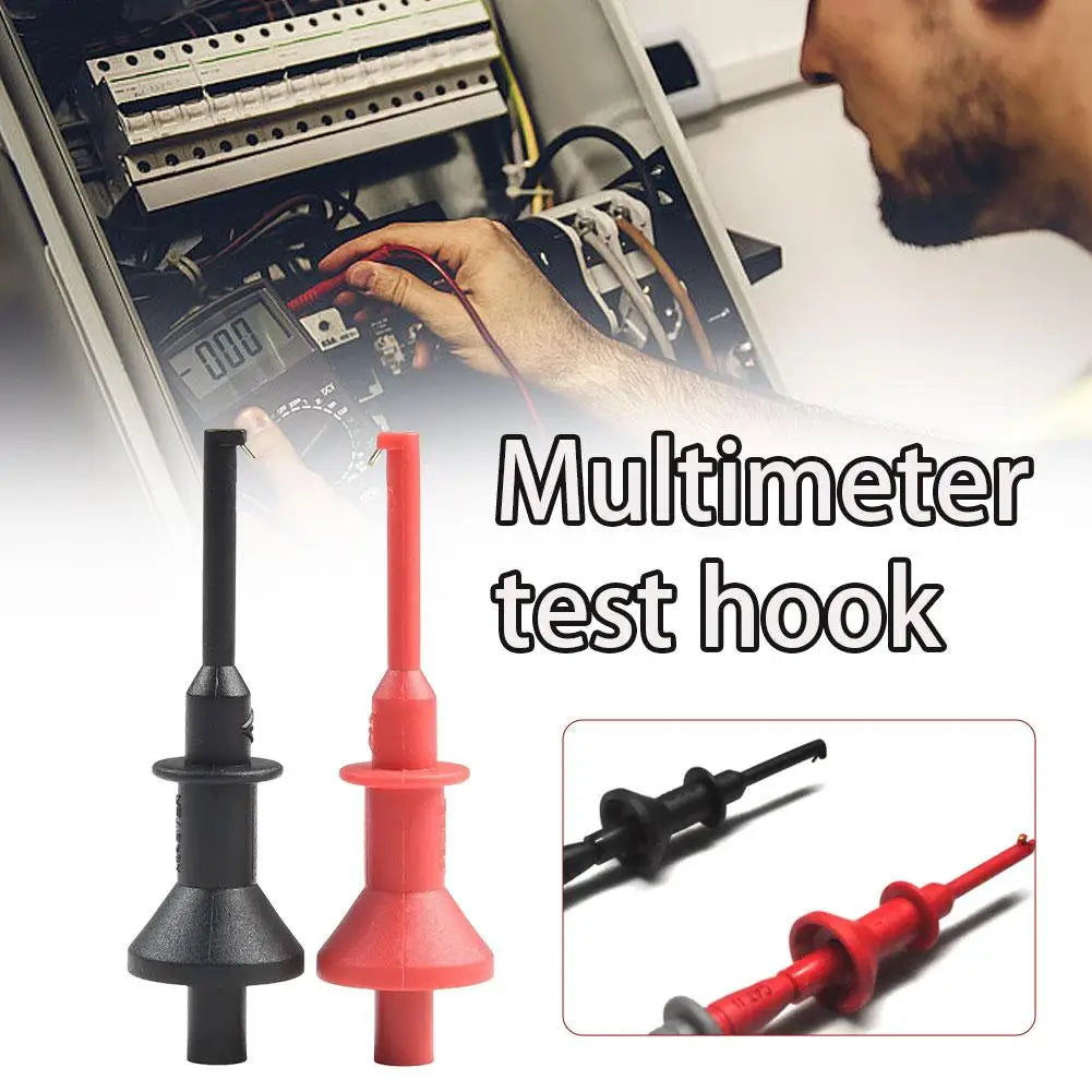 Multimeter Test Hook Clips – SMD IC Clamp, Gold-Plated Probe