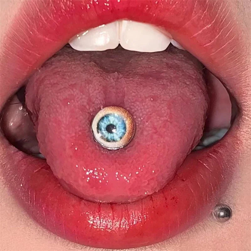 14G Stainless Steel Glow Tongue Ring Barbell – Body Jewelry