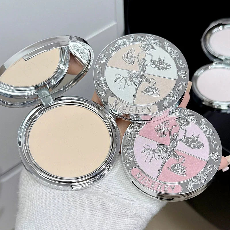 NICEKEY Pink Ballet 3-Color Matte Pressed Setting Powder 10g