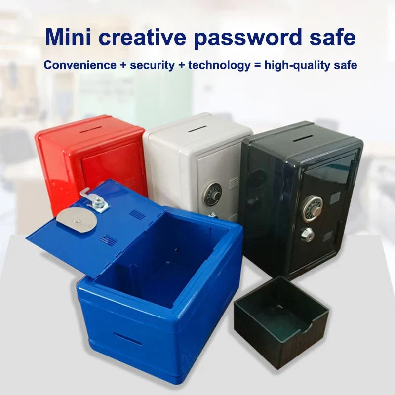 Kids Safe Piggy Bank – Metal Money Box with Lock & Key
