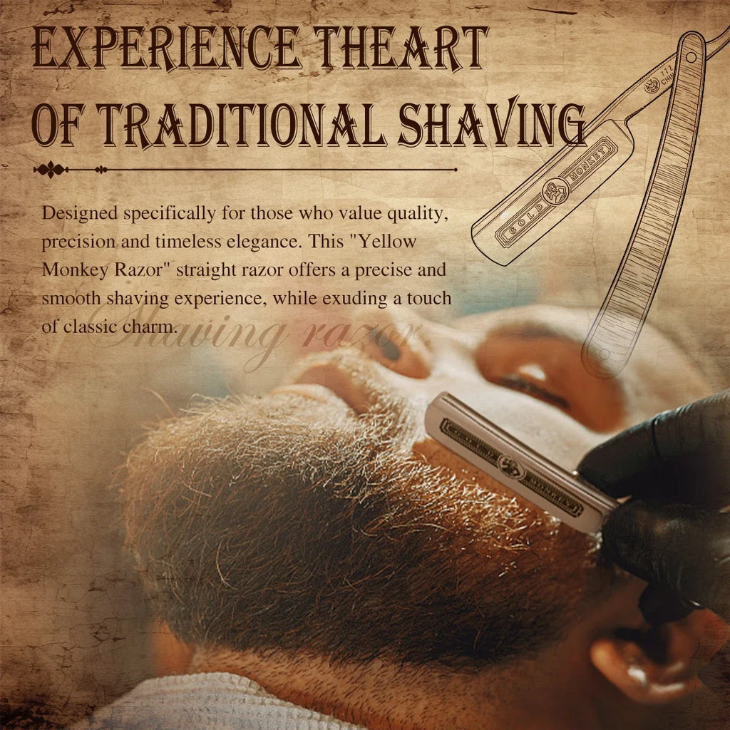 Vintage Folding Straight Razor | Wooden Handle Shaving Knife