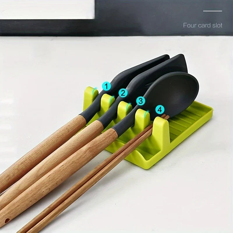 Silicone Utensil Holder Cutlery Spoon Storage Rack Suitable Spatula